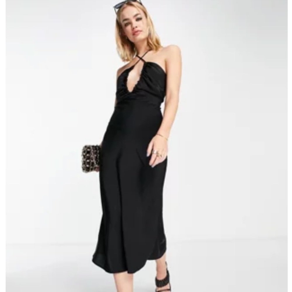 ASOS Midi black Craddle Back Cocktail dress